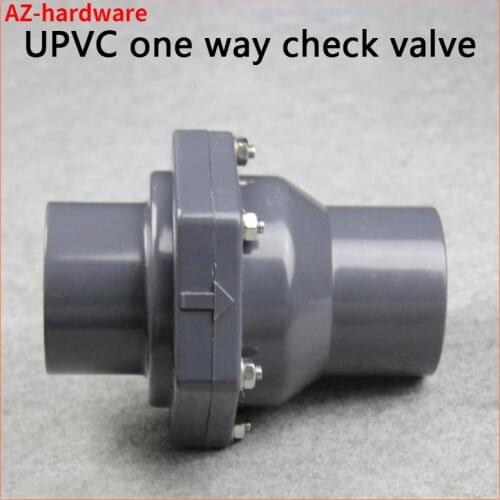 UPVC non-return flap valve one-way valve Plastic flap check valve 50MM inner diameter Vertical lie general 1 Pcs