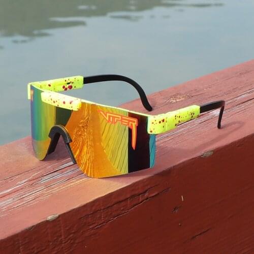 Original Pit Viper Sunglasses Men Women UV400 Fashion Glasses Oversized Half Frame Sports Goggle Mirrored Lens with Box