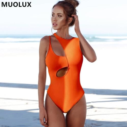 Orange Swimwear Female One Piece Swimsuit Sexy Monokini Push Up Bathing Suit Women Bathers Bodysuit Biquini Beach Wear 2021