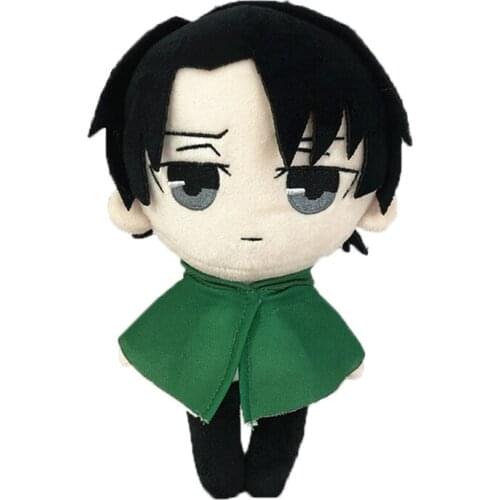 20cm Attack on Titan Plush Doll Anime Cute Soft Stuffed Plush Pillow Mikasa Ackerman Plush Toys Doll Cosplay Accessories
