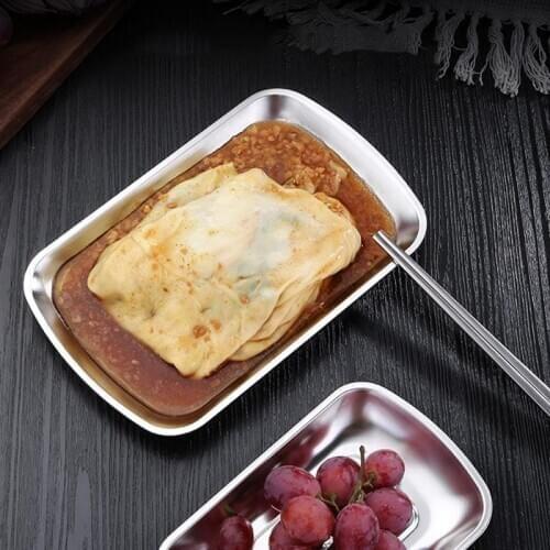 Stainless Steel Tray Practical Snack Fruits Storage Tray Hotel Towel Tray Fruit Snack Storage Tray Hotel Tableware Towel Dish