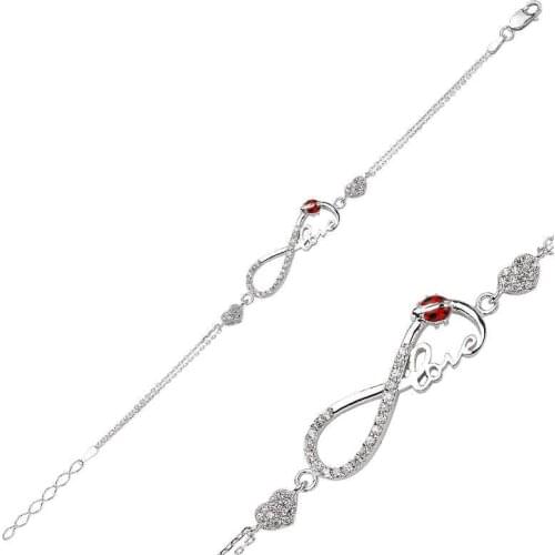 Silver Infinity Love Women Bracelet