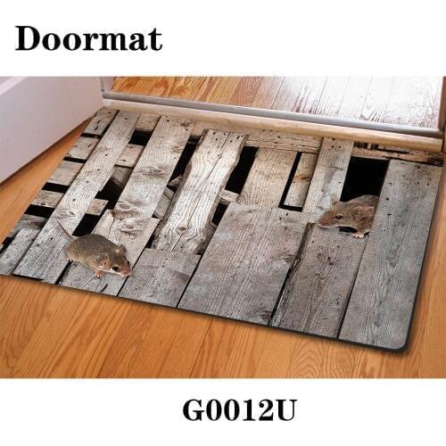 Modern Home Floor Mats 400*600mm 3D Animal House Room Mats Animal Doormats For Bathroom Anti-Slip Printing Outdoor Carpet