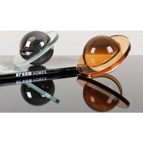 Modern minimalist Nordic light luxury crystal planet decoration creative globe decoration model room soft decorations