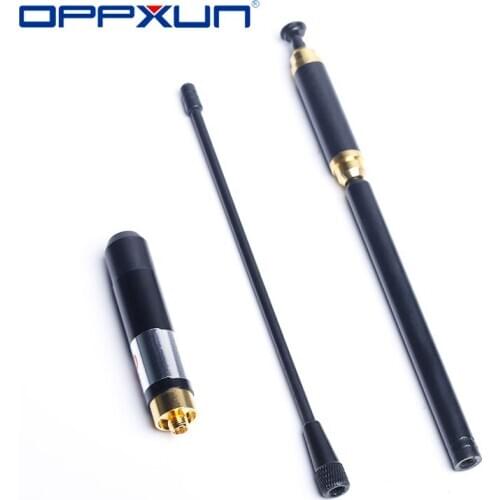 2021New Black Al-800 144/430MHz SMA-F/MA/BNC High Gain Super Quality Telescopic Antenna for Pryme Kenwood HYT Baofeng Uv-5r