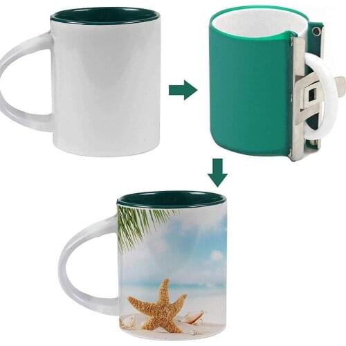 3D Sublimation Silicone Mug Wrap Green Heat Press 11OZ Mugs Cup For Printing Fixture Clamp Heat-resistant S4X6