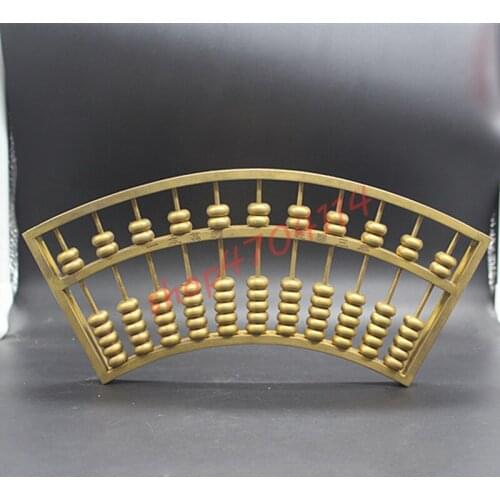 Solid pure brass, large fan-shaped abacus, handicraft ornaments, antique collections