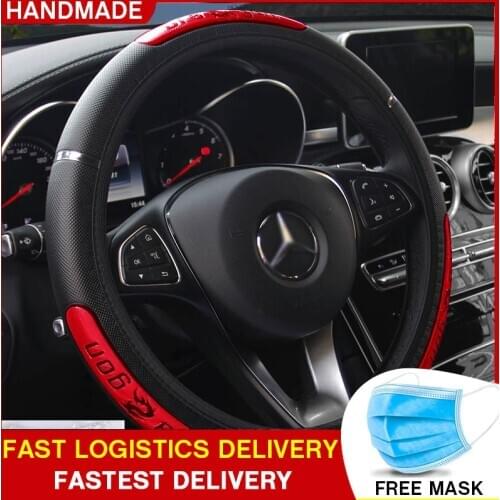 Universal Chinese Dragon Design Car Steering Wheel Covers Reflective Pu Leather Steering-Wheel Cover Business accessories YS5002
