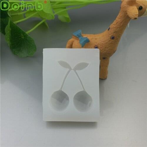 Cherry Silicone Mold Fondant Cake Decorating Tools DIY Pendant Ornaments Making Tools Epoxy Resin Molds for Jewelry