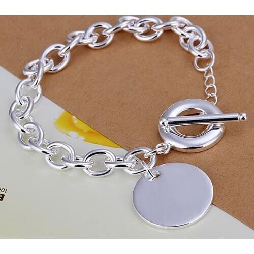 KN-H277 Wholesale Silver Color Bracelet For Woman Mans Factory Price 925 Free Shipping Fashion Jewelry Round TO Bracelet