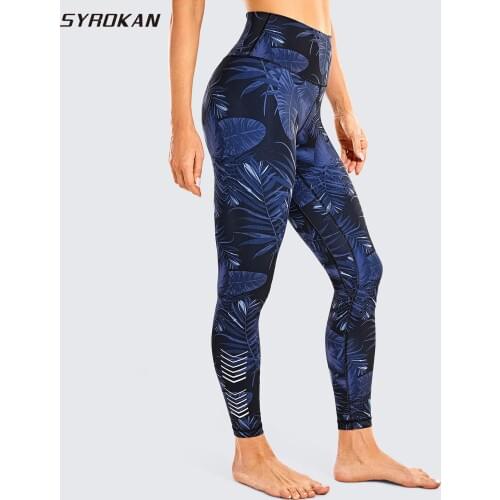 SYROKAN Womens Naked Feeling Yoga Leggings Squat Proof Tummy Control Workout Tights -25 Inches