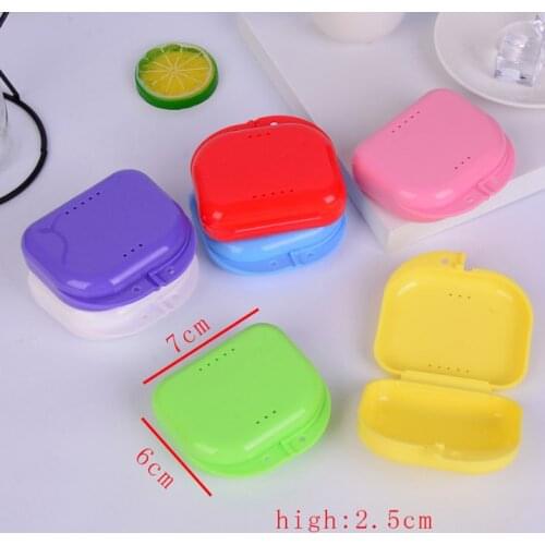 1 Pc Denture Storage Orthodontic Retainer Case Dental Tray Box Denture Holder Orthodontic Braces Mouthpiece Organizer