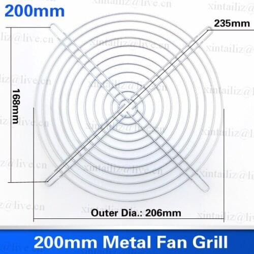 [Grill-200mm]Free shipping 10pcs 200mm*200 welded fan guard grill net filter 8inches fan screen guard metal grill