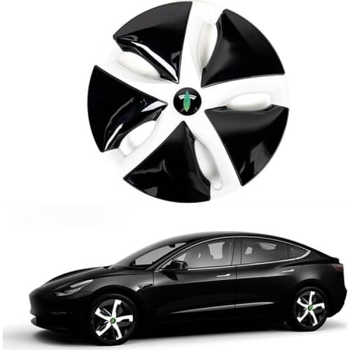 4PCS Applicable To Tesla Model 3 2017-2021 Models Hubcap Modification 18-Inch Automobile Hubcap Wheel Cover Model3 Accessories