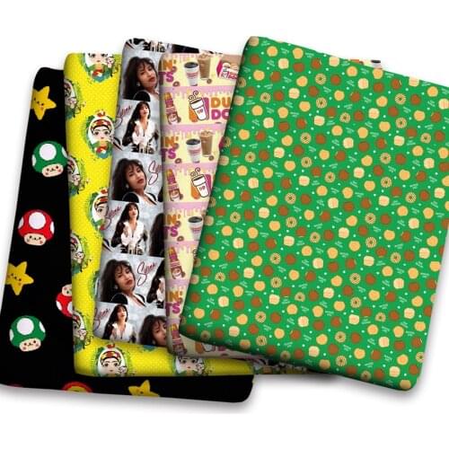 50*150cm Mexico Style Food Cartoon Pattern Printed Leather Polyster Cotton Liverpool Bullet Fabric for DIY Handmade Half Yards