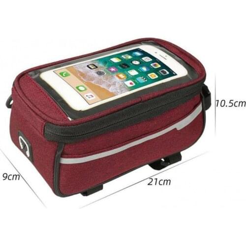 50%HOT Portable Waterproof MTB Bicycle Top Tube Storage Bag Mobile Phone Holder Pouch