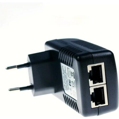 48V0.5A POE Power Supply Surveillance CCTV Security POE Wall Plug POE Injector Ethernet Adapter IP Camera Phone PoE Power Supply