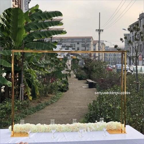 Large painted Gold Metal Tall Flower Arch Stand wedding arch gold Candelabra For wedding Table Decoration senyu1803