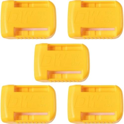 5pcs for Dewalt 18V 20V 60V Battery Holder Wall Storage Mounts Stander Mount Display Hanger Dock Battery Belt Buckle