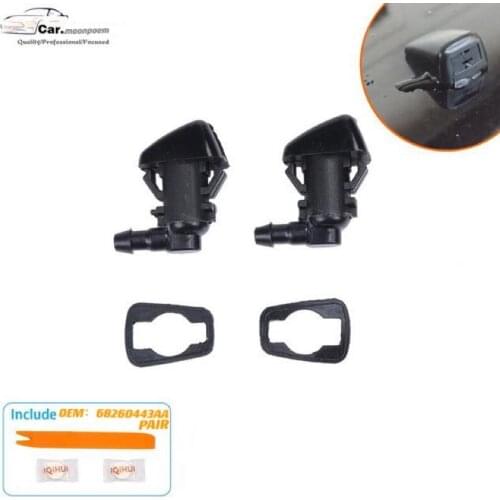 2Pcs 68260443AA WINDSHIELD WASHER SPRAY Durable NOZZLES For 2011-2019 JEEP GRAND CHEROKEE 2009-2012 MITSUBISHI GALANT 55372143AB
