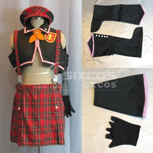 Quality Goods Anime God Eater Alisa Cosplay Costume Suspender Plaid Skirt Female Role Play Clothing High-End Custom-Make