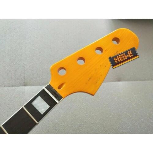 Bass Guitar Neck Maple 20 Fret Rosewood fingerboard Inlay 34inch PB Bass Yellow