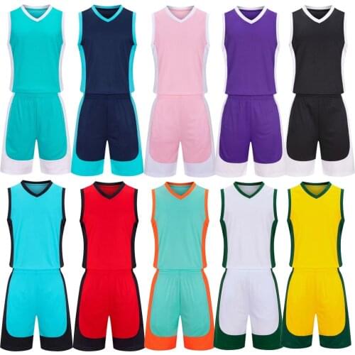 Customized basketball uniform suits, mens training vest printed font size, college sports team uniforms and basketball jerseys