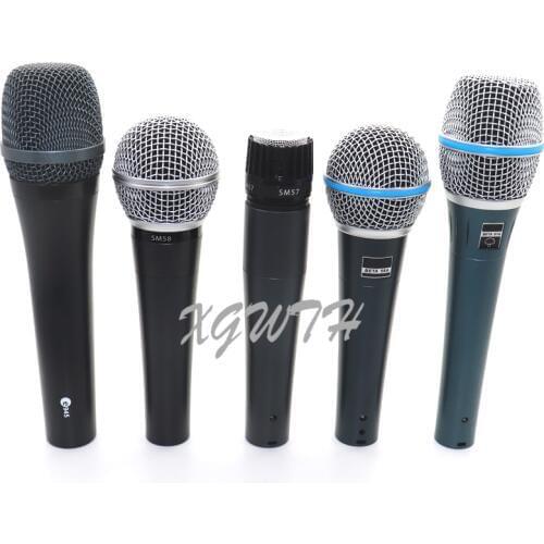 Cardioid Unidirectional Dynamic Handheld Karaoke Microphone with Clip Leather Bag BETA58A BETA87A SM58 SM58LC SM57 SM57LC E945