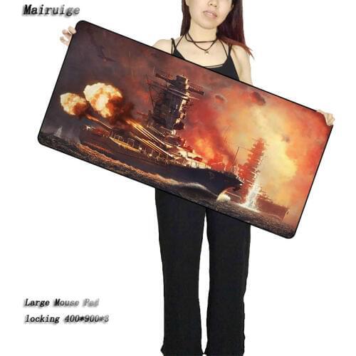 Mairuige World of Warship Custom Mousepad L XL Super Grande Large Game Gamer Gaming Keyboard Mat Computer Tablet Mouse Pad