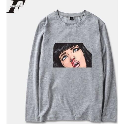 Fashion Mia Wallace Pulp Fiction funny t-shirts women men t shirts casual tee shirt unisex long sleeve t-shirt sweatshirts tops