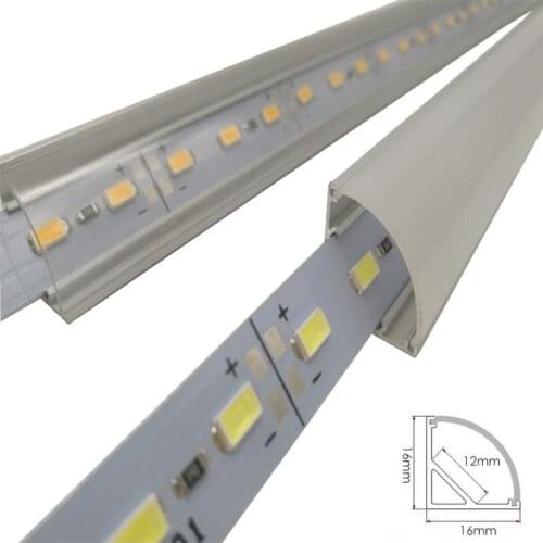50PC Wall Corner LED Bar Light DC 12V 24V 100cm SMD 5730 Rigid LED Strip Lamp 45 Degree Corner For Kitchen Under Cabinet