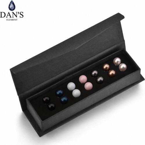 DANS Element Brand Real Austrian Crystals Fashion Pearl earrings set for a week #131488