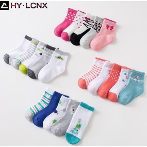 5 Pairs/lot Wholesale Baby Socks For Childrens Summer Floral Sock Breathable Bow Boys Girls Kids Fashion Babies Socks Clothes