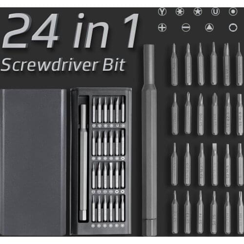 New 24 IN 1 Precision Screw driver Set Magnetic Screw Driver Bits Torx Hex Bit Handle Mobile Phone Repair Screwdrive Kit Tools