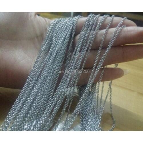 Wholesale Thin 1.8mm Wholesale Stainless Steel Oval Chain Marking Jewelry Finding Chain