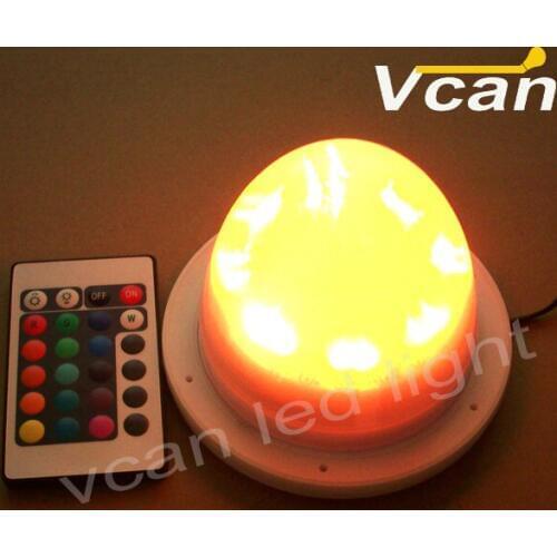 Rechargeable waterproof rgb ip68 switch and remote control led lamp parts lights to outdoor and indoor