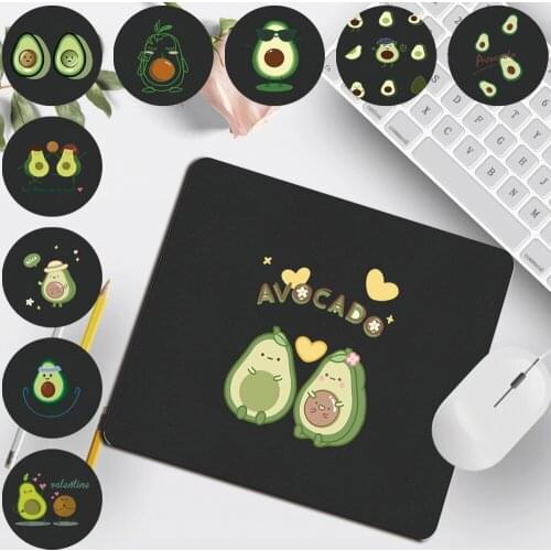 Durable PU Leather Computer Mouse-pad Cute Avocado Pattern Print Mouse Mat Waterproof Smooth Gaming Laptop Mousepad