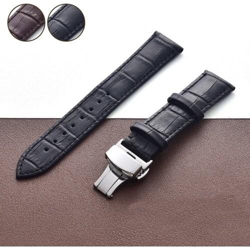 20 22mm Genuine leather strap for Huami Amazfit bip Pace Stratos 2 2s watch bracelet band For Garmin Vivoactive 3 645 belt black