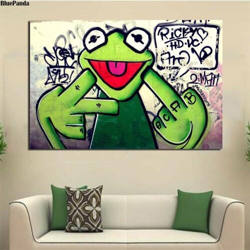 Frog Graffiti Street Art Canvas Painting Wall Poster Print Nordic Kids Decoration Picture Boy Children Bedroom Decor