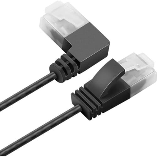 YYDS RJ45 Angled UTP Network Cable Patch Cord 90 Degree Support Ethernet Cat 6 (Right/Left/Up/Down Angled ) 2M