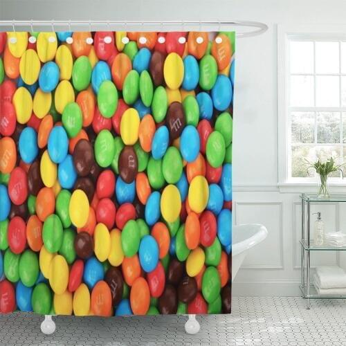 Samara Russian Federation April 29 M Ms Candies Produced Shower Curtain Waterproof Polyester Fabric 60 x 72 inches Set