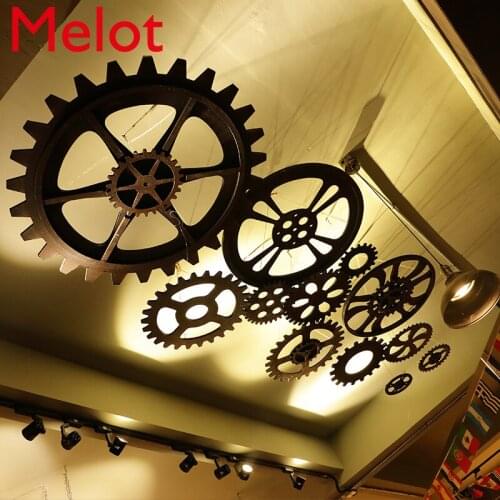 High-End Industrial Style Gear Ornament Crafts Vintage Distressed Wall Hanging Bar Shop Wall Pendant Bedroom Decor