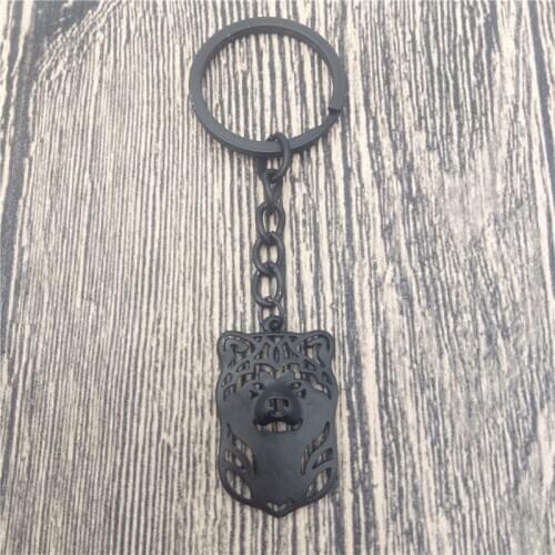 Japanese Akita Key Chains Fashion Pet Dog Jewellery Japanese Akita Car Keychain Bag Keyring For Women Men