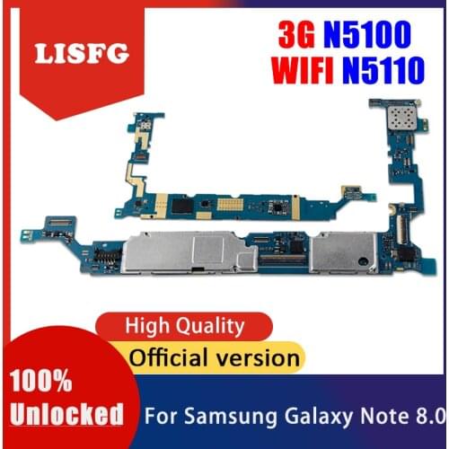 100% Unlocked 16GB For Samsung Galaxy Note 8.0 3G N5100 WIFI N5110 Unlocked Motherboard Android Logic Board Tested Good Plate