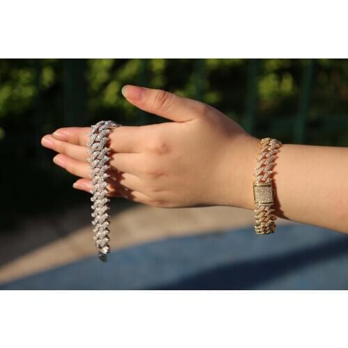 15mm Iced out thorn chain bracelet for men