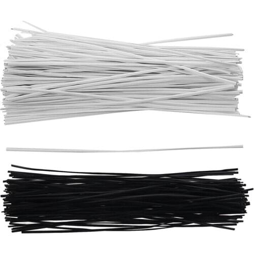 230Pcs Plastic Shell Package Reusable Twist Ties Cable Wires, 100Pcs Black & 130Pcs White