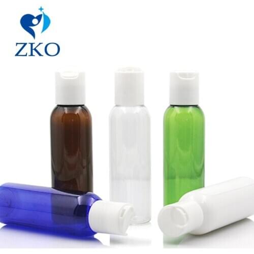 60ml PET Disc Cap Free Shipping Empty Refillable Portable Emulsion Essential Oil Liquid Cream Container Travel Squeeze Bottle