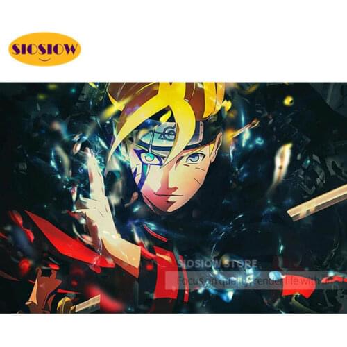 BORUTO 5d DIY Diamond Painting Boy Figure Full Square Round Daimond Mosaic Embroidery Cartoon Decor Room Teen Anime Poster Gifts