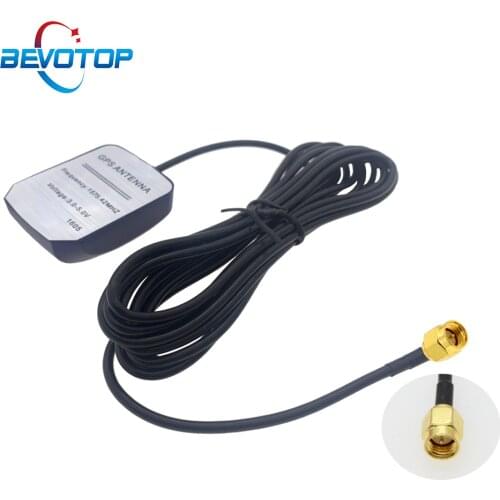 Car GPS Antenna SMA Male Plug RG174 Cable Magnetic Base GPS Receiver Auto Aerial Adapter for Car Navigation Camera Player 2/3/5M