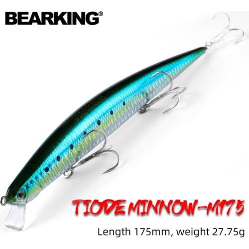 BEARKING 175mm 27.7g professional quality fishing lures hard bait flaoting slim quality wobblers minnow Artificial Bait Tackle